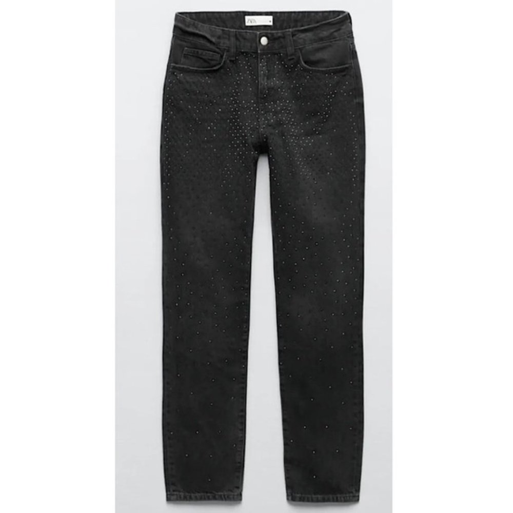 Zara Black Straight Leg Jeans